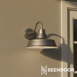 Afbeelding laden in galerijweergave, Korvi Buiten Metalen Wandlamp - Aluminium Tin Wandlamp
