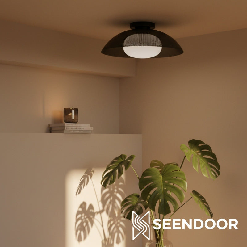 Elorina Dome Shade Contemporary Ceiling Light for Kitchen & Bathroom