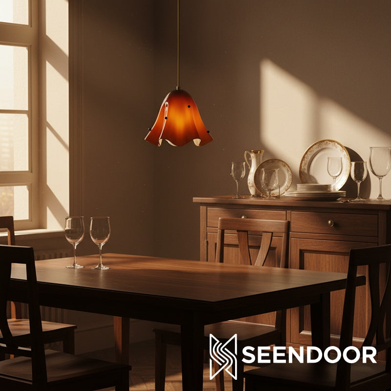 Lámpara colgante con pantalla floral Bellina Iluminación decorativa para el hogar