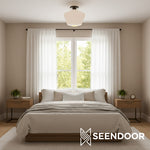 Load image into Gallery viewer, Merin Geometric Glass Modern Flush Mount for Hallway &amp; Bedroom
