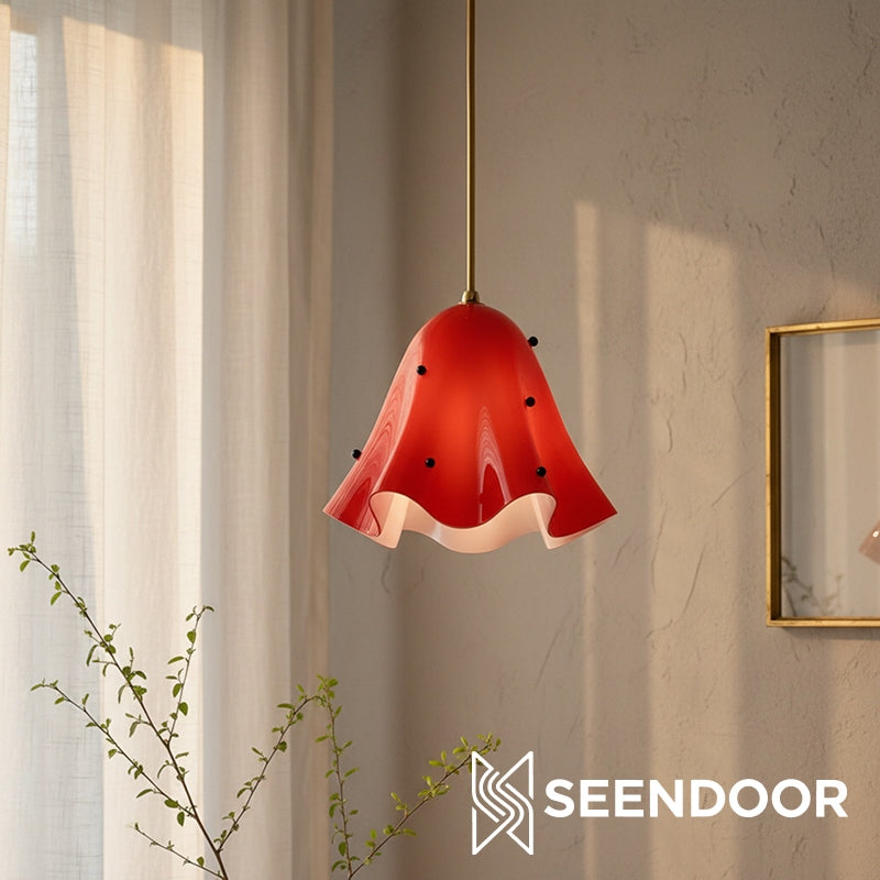 Lámpara colgante con pantalla floral Bellina Iluminación decorativa para el hogar