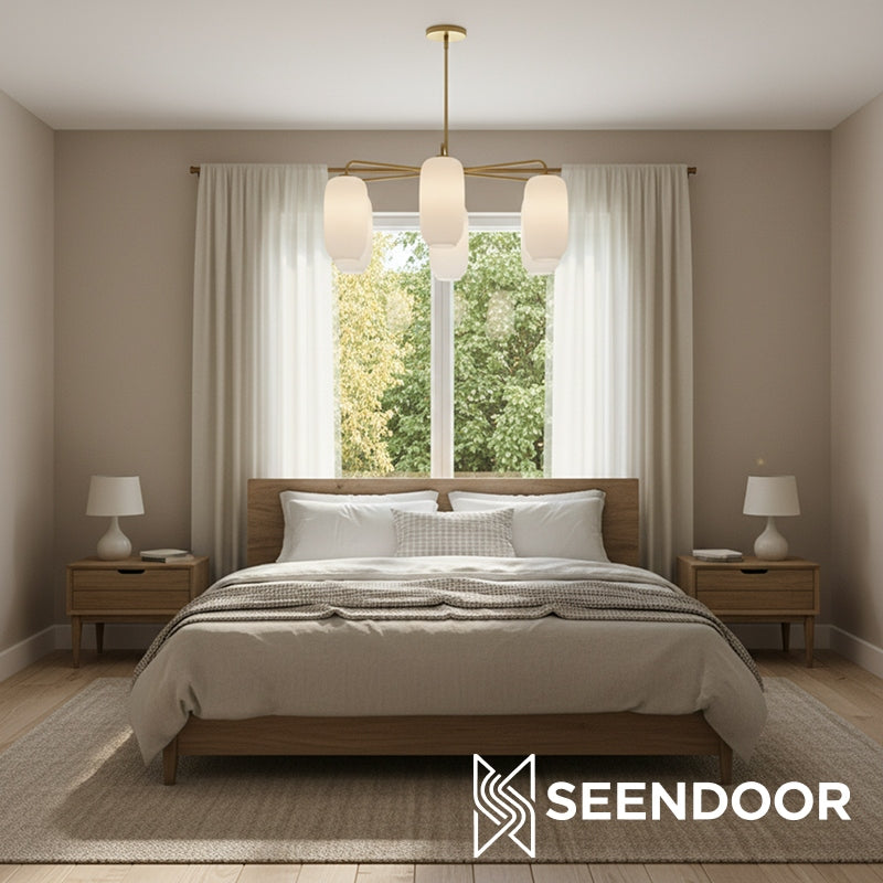 Lumivelle Sculptural Contemporary Chandelier for Entryway & Foyer