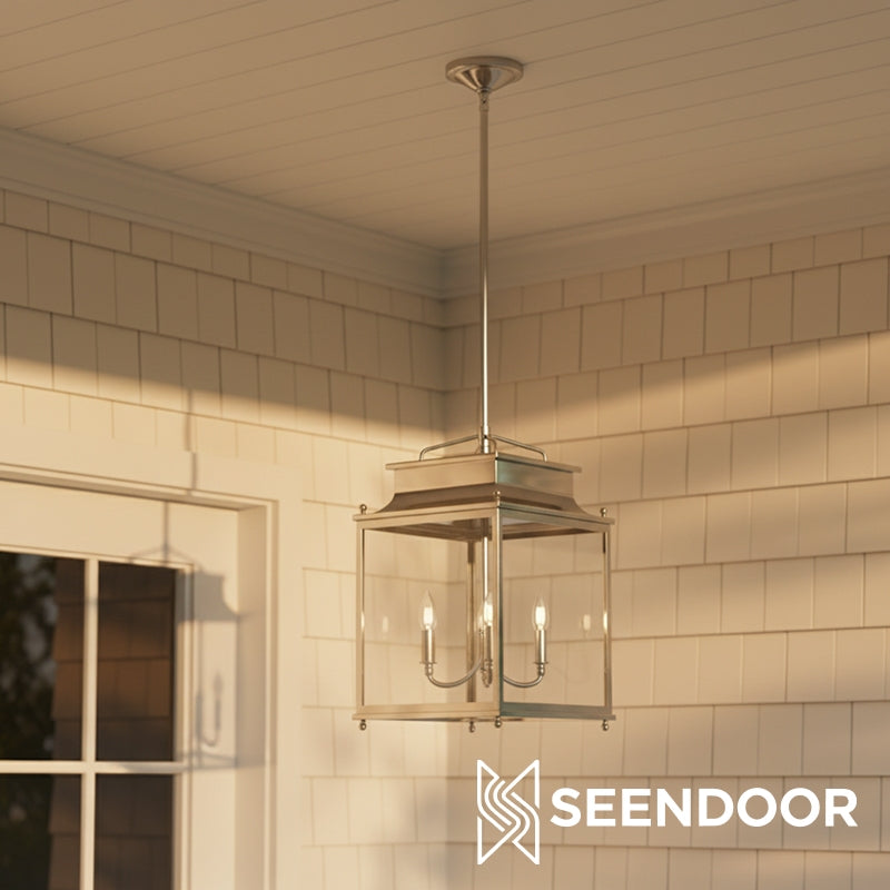 Yolvira Moderne Buitenlantaarn Hanglamp - Metalen Hanglamp voor Buitenruimtes