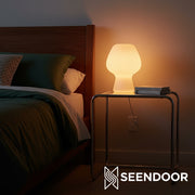 Novarise Textured Glass Modern Table Lamp for Bedside & Office