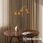 Load image into Gallery viewer, Bellina Sculptural Flower Chandelier for Bedroom and Entryway