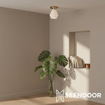 Load image into Gallery viewer, Merin Geometric Glass Modern Flush Mount for Hallway &amp; Bedroom
