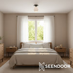 Load image into Gallery viewer, Merin Geometric Glass Modern Flush Mount for Hallway &amp; Bedroom
