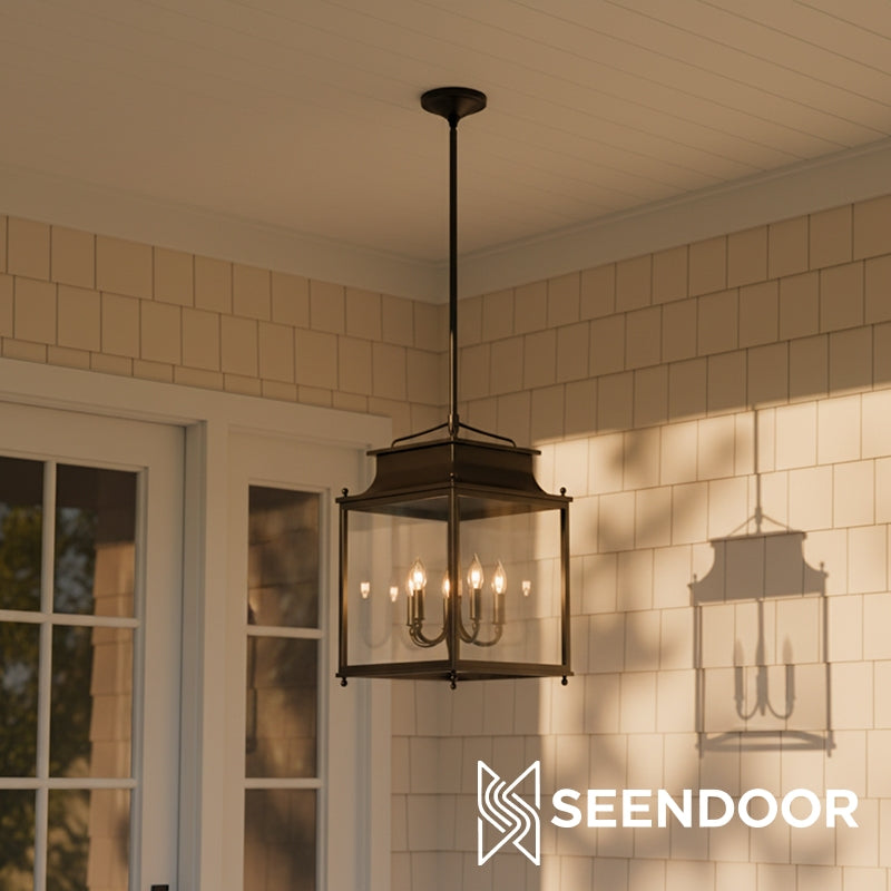 Yolvira Moderne Buitenlantaarn Hanglamp - Metalen Hanglamp voor Buitenruimtes