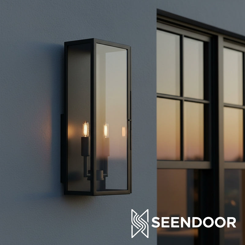 Ferrix Industriële IJzeren Buitenmuurlamp - Verlichting Stijlvolle Exterieur Glasverlichting