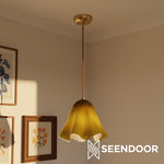 Cargar imagen en el visor de la galería, Lámpara colgante con pantalla floral Bellina Iluminación decorativa para el hogar