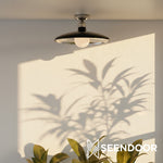 Afbeelding laden in galerijweergave, Forvara Boerderij Metaal Opbouwlamp - Zwarte of Witte Plafondlamp
