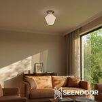 Load image into Gallery viewer, Merin Geometric Glass Modern Flush Mount for Hallway &amp; Bedroom
