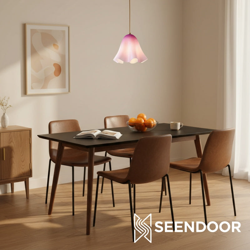 Lámpara colgante con pantalla floral Bellina Iluminación decorativa para el hogar