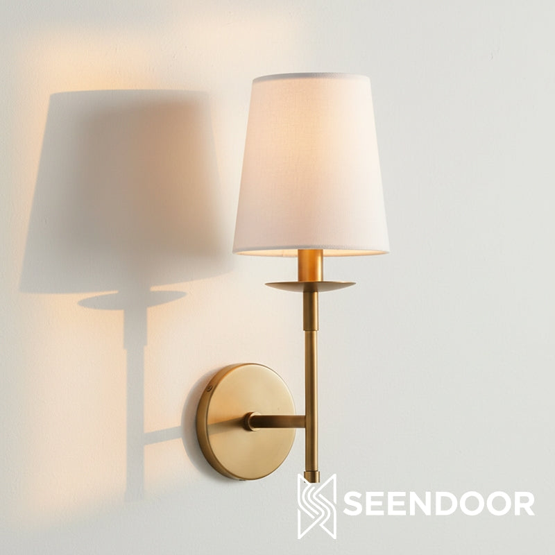 Rowan Classic Drum Modern Wall Sconce for Bedroom & Living Room