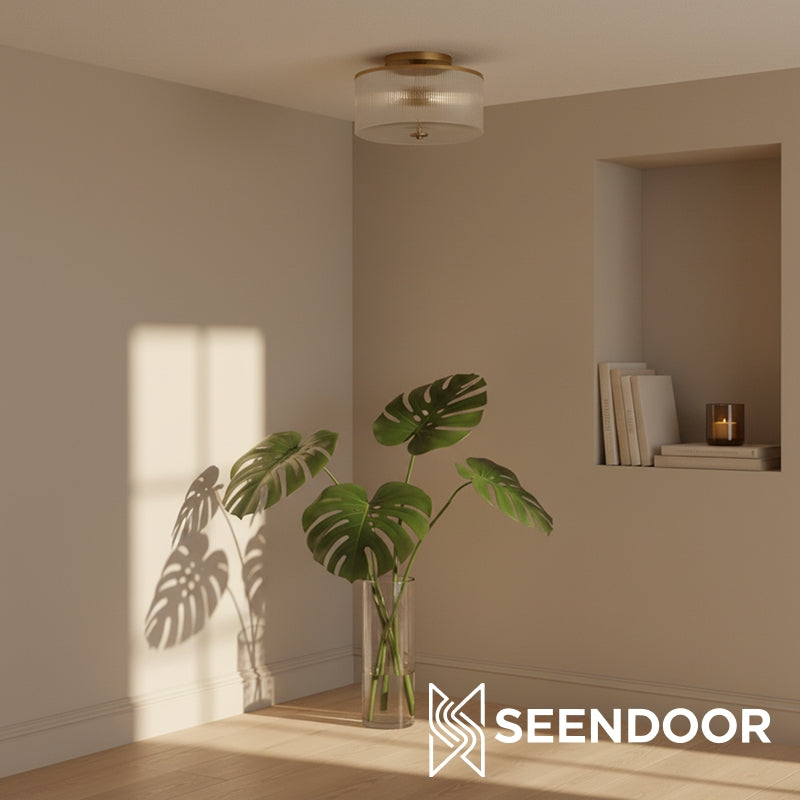 Luminique Clean Edge Modern Flushmount for Office & Entryway