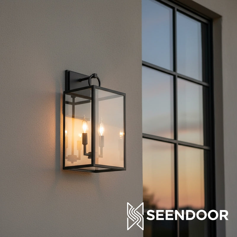 Ferrix Industriële IJzeren Buitenmuurlamp - Verlichting Stijlvolle Exterieur Glasverlichting