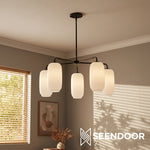 Load image into Gallery viewer, Lumivelle Sculptural Contemporary Chandelier for Entryway &amp; Foyer
