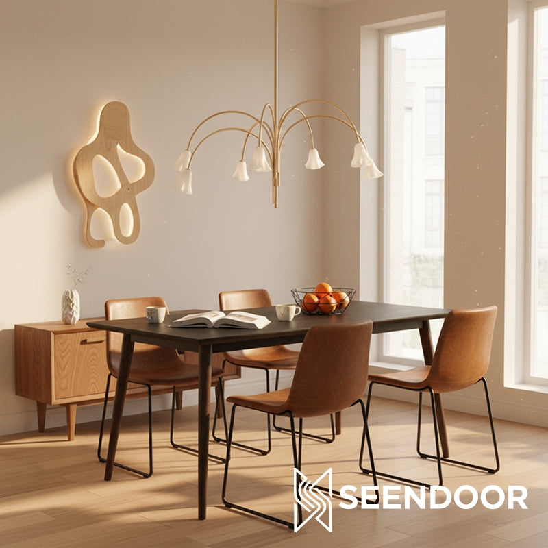 Bellina Sculptural Flower Chandelier for Bedroom and Entryway