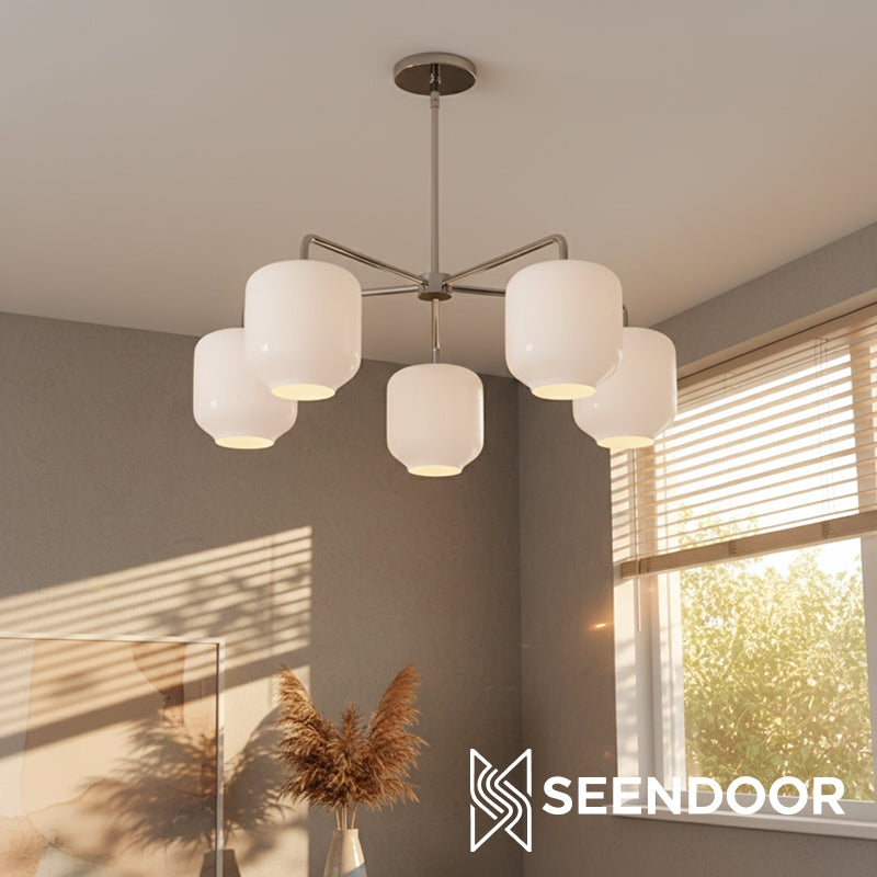 Lumivelle Sculptural Contemporary Chandelier for Entryway & Foyer