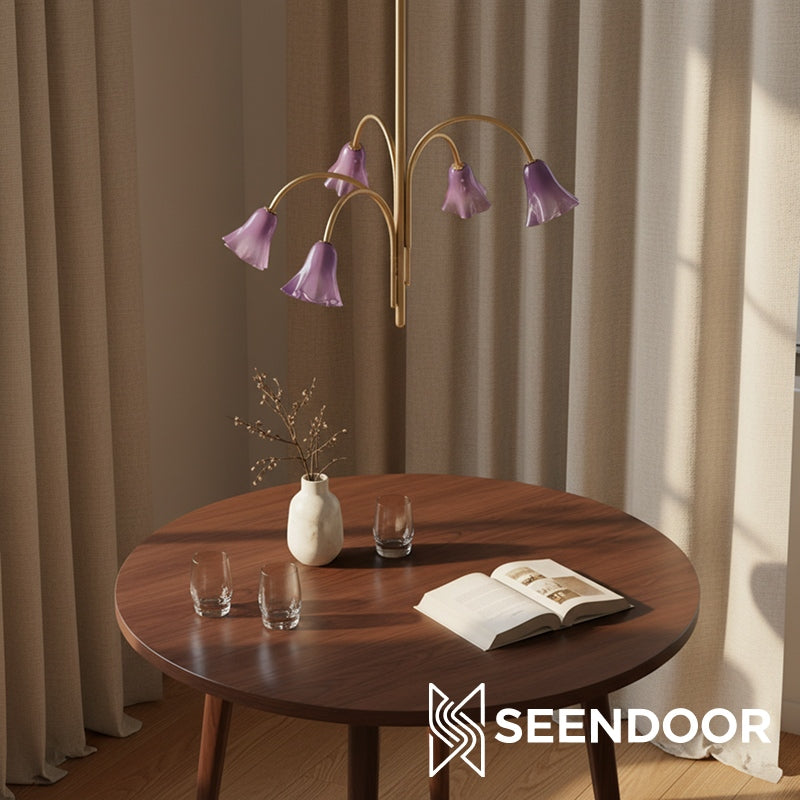 Bellina Sculptural Flower Chandelier for Bedroom and Entryway