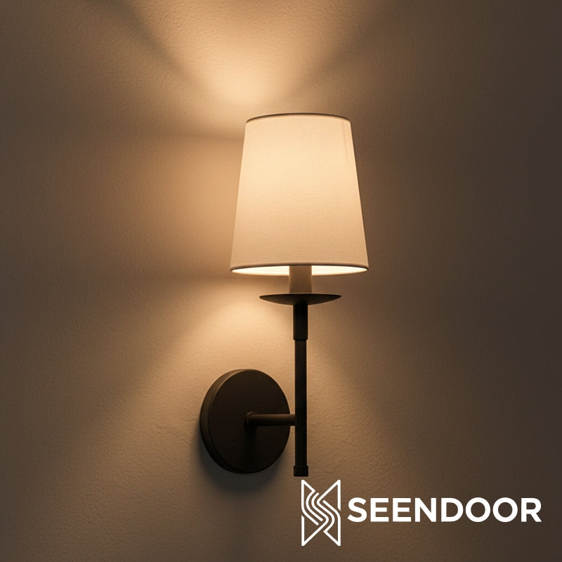 Rowan Classic Drum Modern Wall Sconce for Bedroom & Living Room