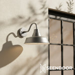 Afbeelding laden in galerijweergave, Korvi Buiten Metalen Wandlamp - Aluminium Tin Wandlamp
