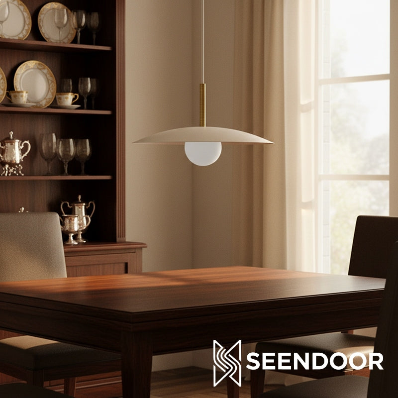 Curva Metal Globe Pendant Light - Modern Minimalist Light for Kitchen