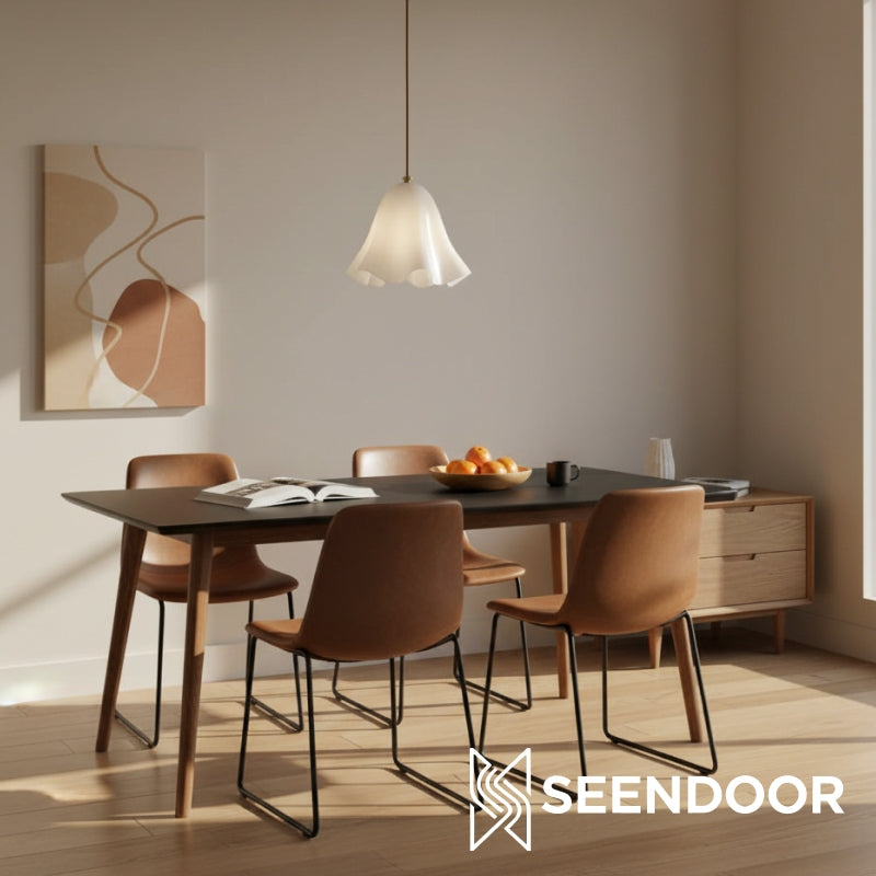 Lámpara colgante con pantalla floral Bellina Iluminación decorativa para el hogar