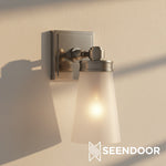 Load image into Gallery viewer, Derlina Classic Multi-head Glass Shade Wall Lamp for Bathroom &amp; Bedroom
