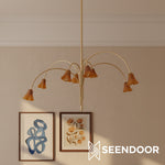Load image into Gallery viewer, Bellina Sculptural Flower Chandelier for Bedroom and Entryway