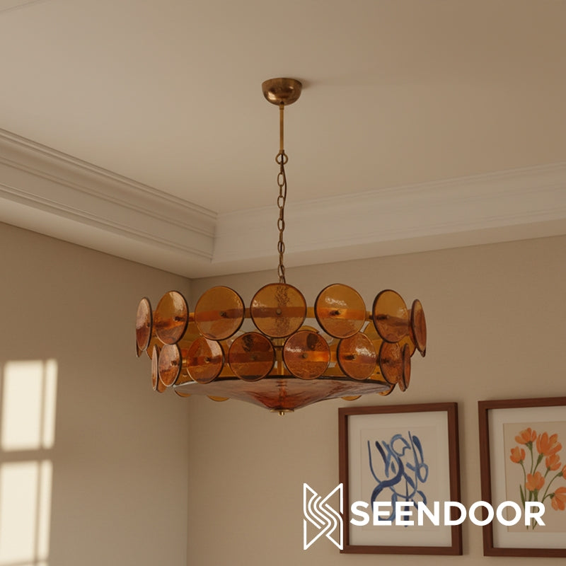 Lorenzo Overlapping Glass Discs – Vintage Lighting for Living Room