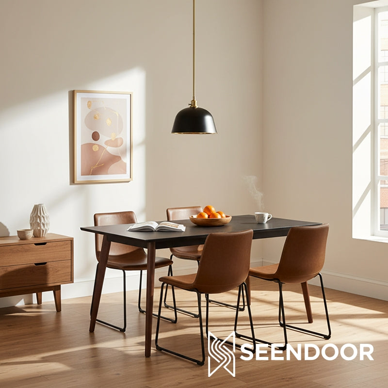 Forvara metalen hanglamp met paal - belvormige diffuser ontwerp voor keukeneilanden