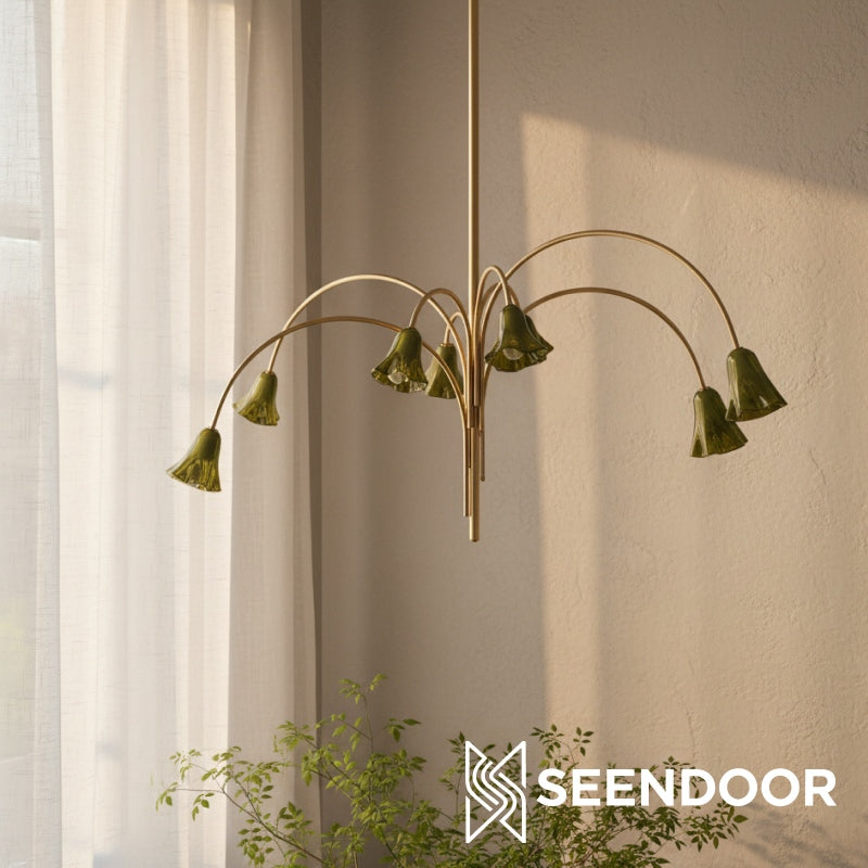 Bellina Sculptural Flower Chandelier for Bedroom and Entryway