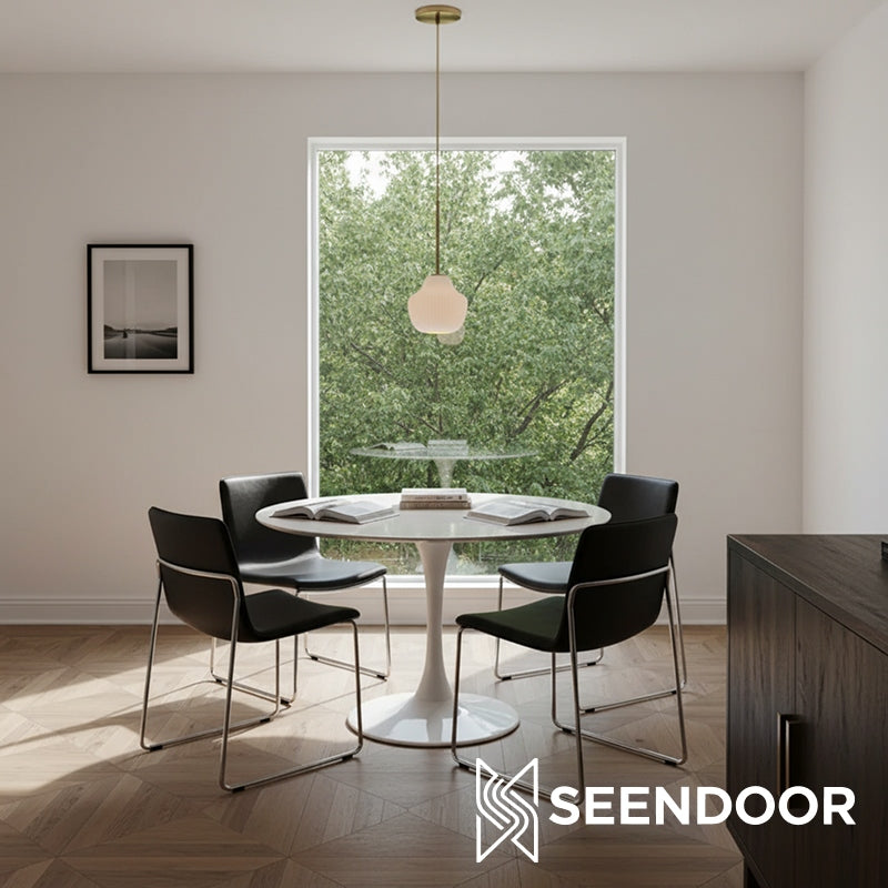 Rivrona Ribbed Fluted Modern Pendant Light for Dining & Kitchen