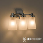 Load image into Gallery viewer, Derlina Classic Multi-head Glass Shade Wall Lamp for Bathroom &amp; Bedroom
