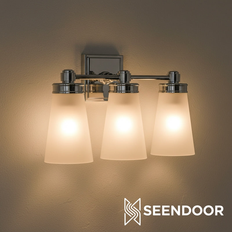 Derlina Classic Multi-head Glass Shade Wall Lamp for Bathroom & Bedroom