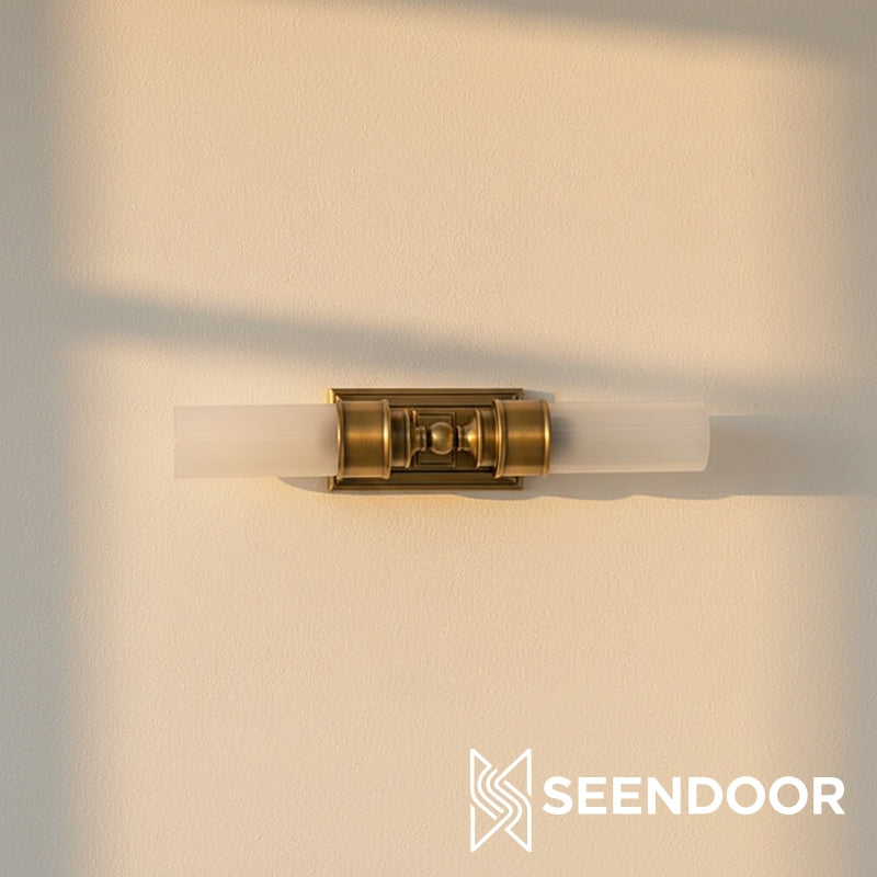 Kalvora Frosted Tube Wall Sconce Retro Modern Light for Indoor Spaces