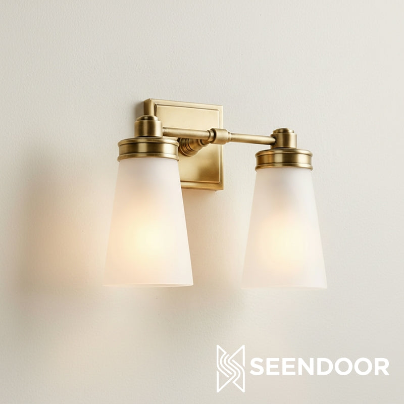 Derlina Classic Multi-head Glass Shade Wall Lamp for Bathroom & Bedroom