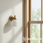Load image into Gallery viewer, Kalvora Curved Arm Design Modern Wall Sconce for Bedroom &amp; Living Room
