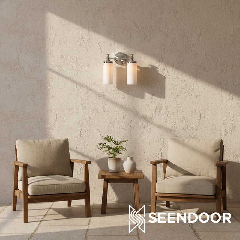 Kalvora Curved Arm Design Modern Wall Sconce for Bedroom & Living Room