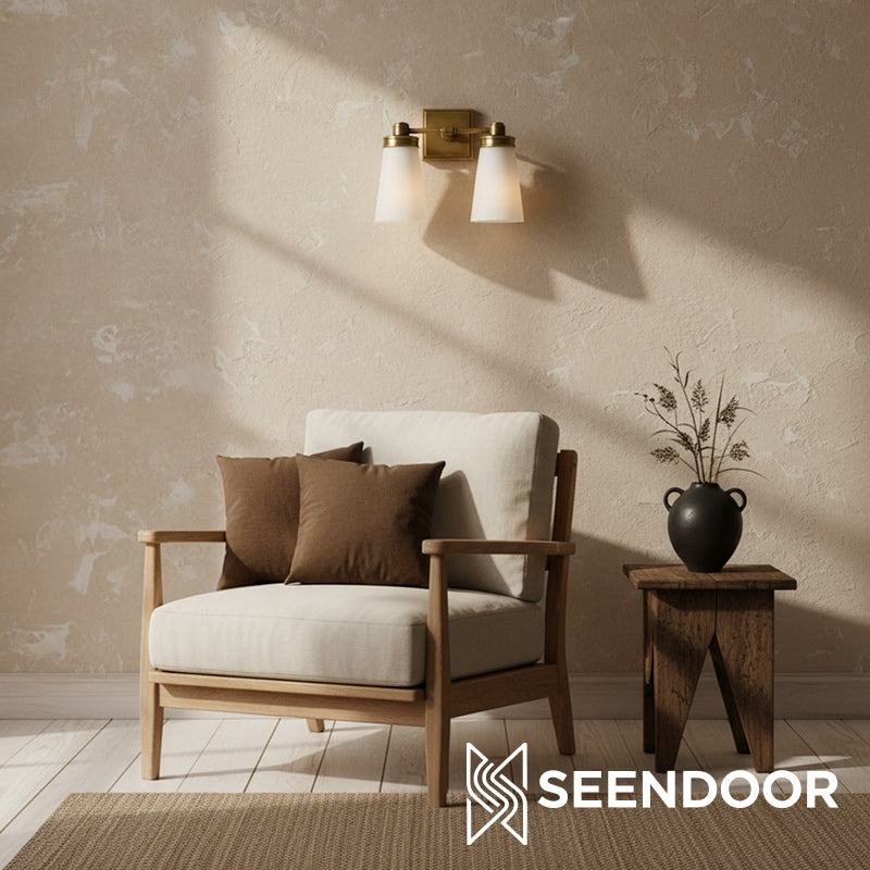 Derlina Classic Multi-head Glass Shade Wall Lamp for Bathroom & Bedroom