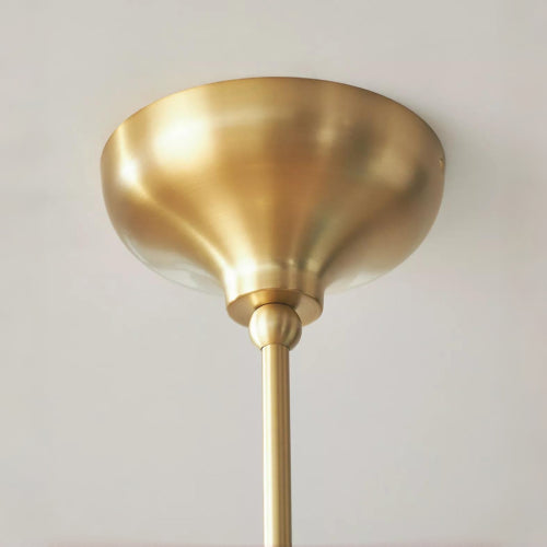 Rayla Sint-jakobsschelp Hanglamp – Messing Afwerking Retro Plafondlamp voor Eetkamer & Keuken