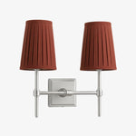 Carica l'immagine nella visualizzazione Galleria, Lampada da Parete con Paralumi in Lino Bianco Derlina – Lampada Retrò Multi-Testa in Metallo