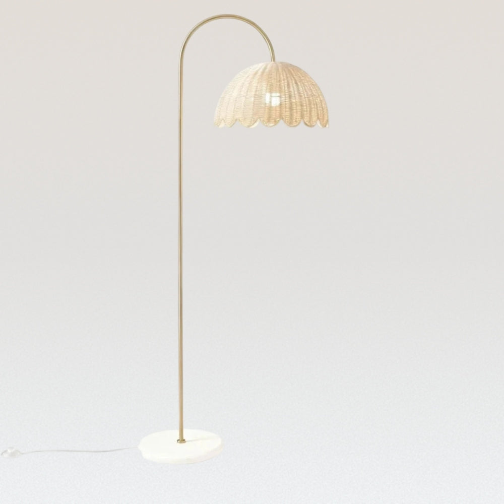 Coco Natural Rattan Bubble Floor Lamp