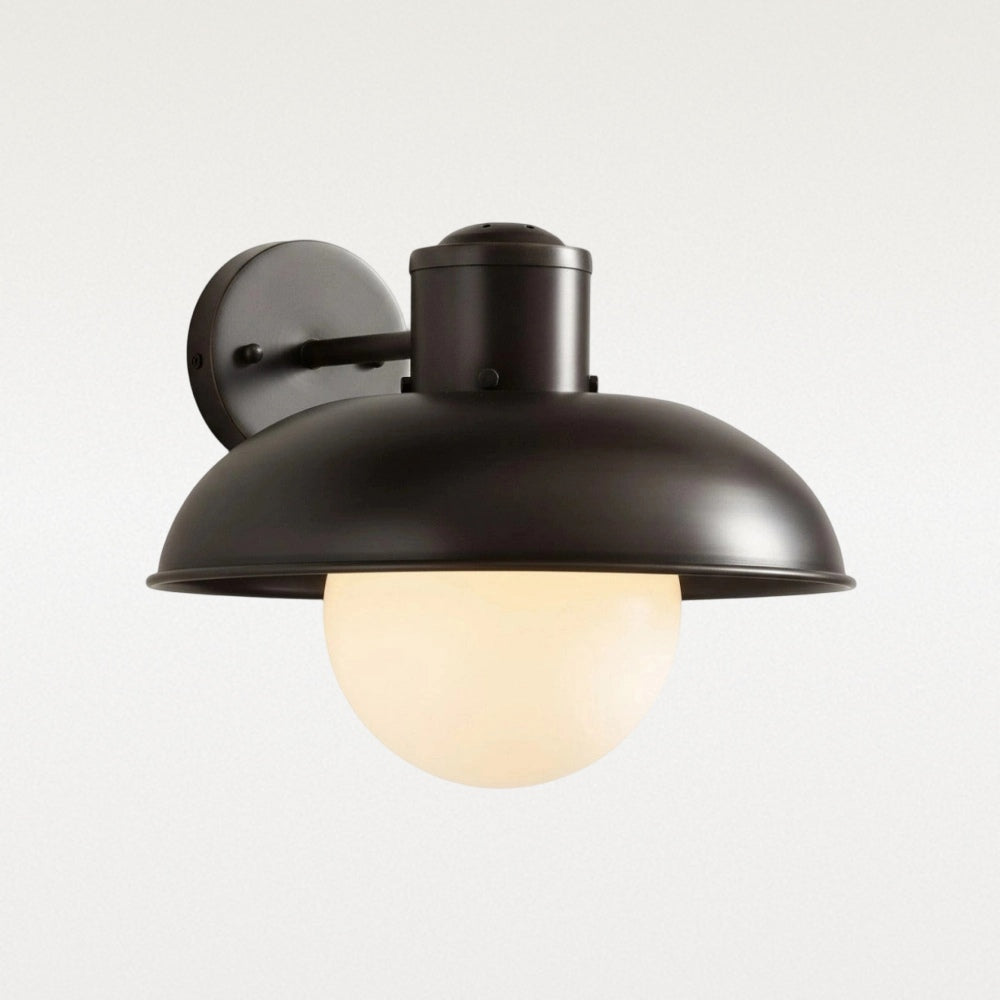 Harlan industriële melkglas wandlamp
