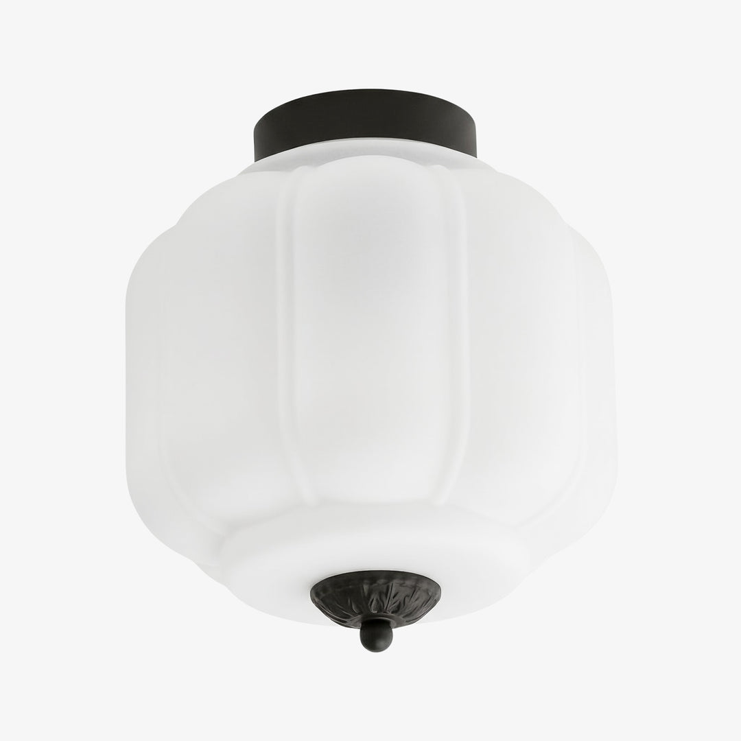 Lámpara de Techo Empotrada Vintage Eloise de Vidrio Lechoso - Encanto Vintage y Luz Suave