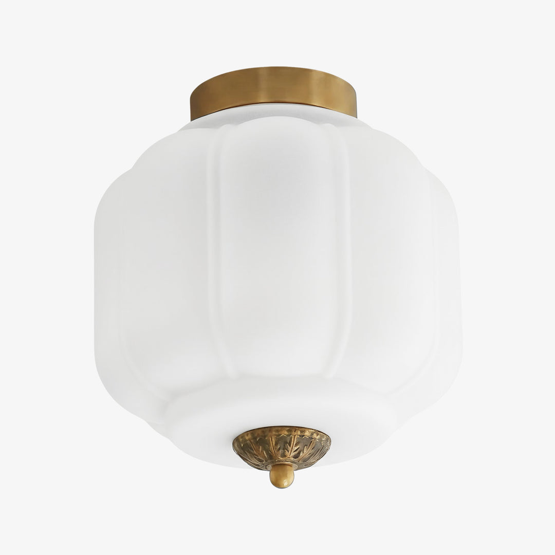 Lámpara de Techo Empotrada Vintage Eloise de Vidrio Lechoso - Encanto Vintage y Luz Suave