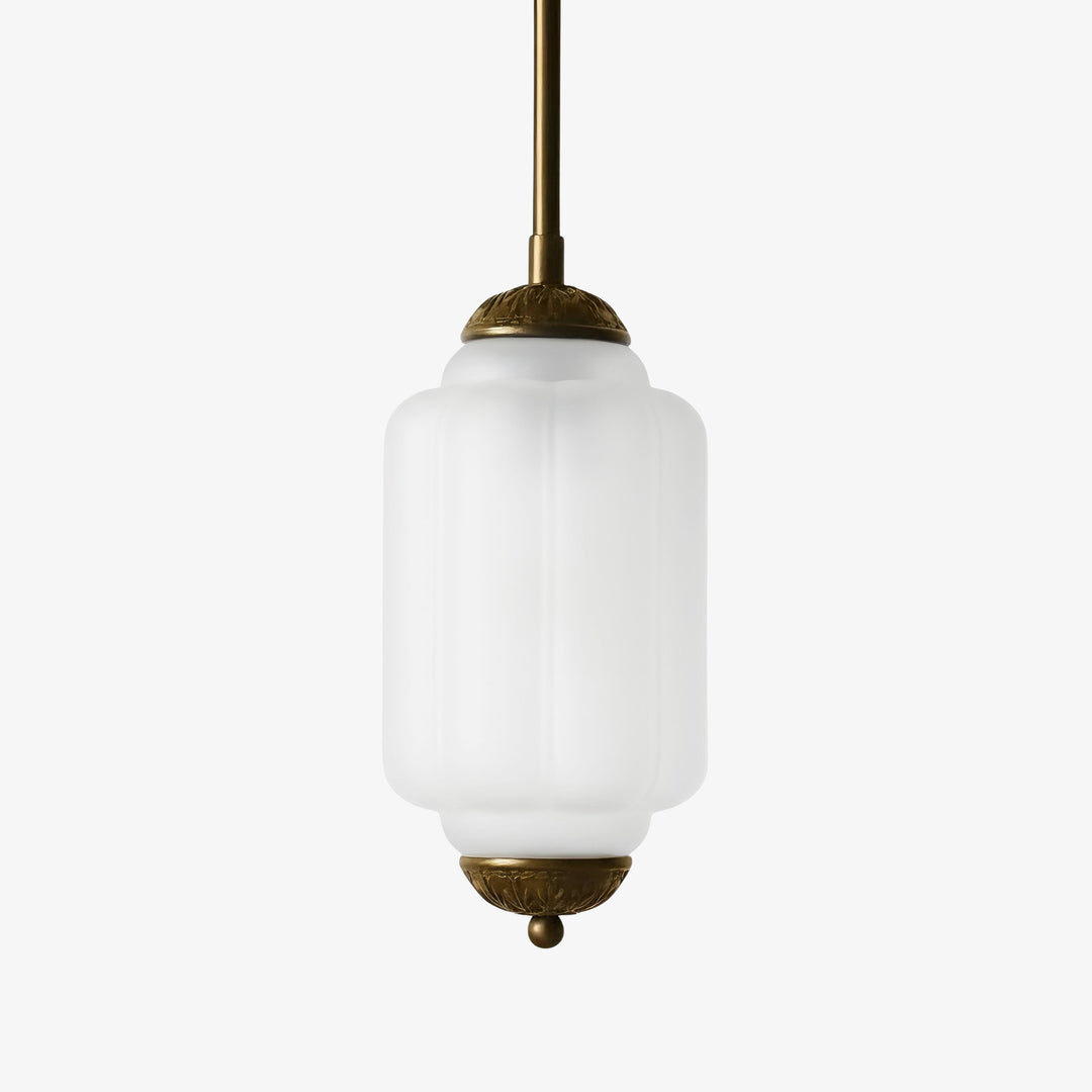 Eloise Vintage Glas Kronleuchter – Milchglas Wohnakzent