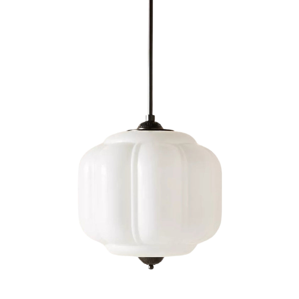 Eloise Vintage Glass Chandelier - Milk Glass Home Accent