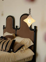 Load image into Gallery viewer, Art Deco Astris Elara Star Pendant Light – Frosted Glass Pendant with Geometric Style
